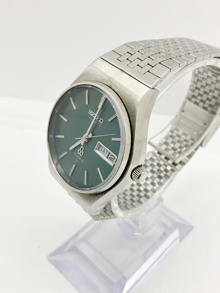 ◇【SEIKO】セイコー/TYPE Ⅱ/タイプ 2/緑文字盤/グリーン/クォーツ/QZ