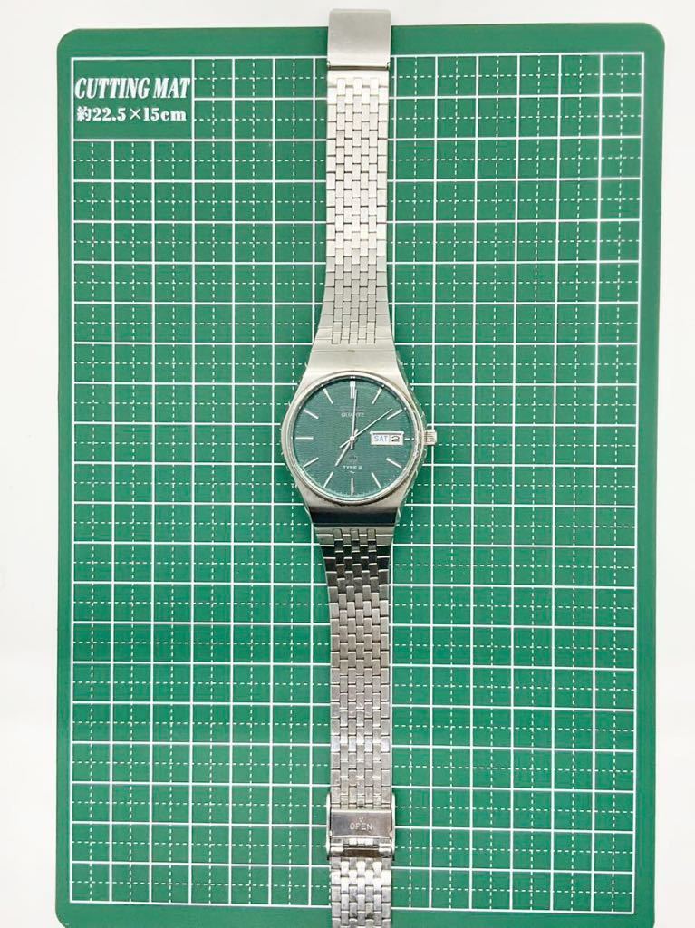 ◇【SEIKO】セイコー/TYPE Ⅱ/タイプ 2/緑文字盤/グリーン/クォーツ/QZ