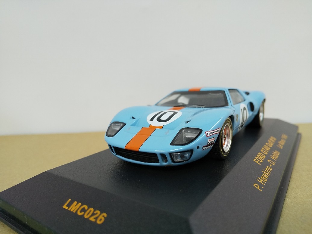 □ ixo modelsイクソ LMC026 1/43 FORD GT40 Gulf P.Hawkinks-D.Hobbs