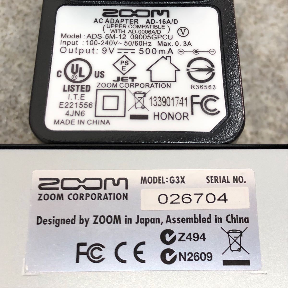□ZOOM ズーム G3X ギター用 マルチエフェクター エフェクト アンプ