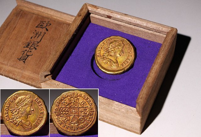 ☆寒椿☆欧州銀貨 (検)イングランド（イギリス）1669 英国 ギニア