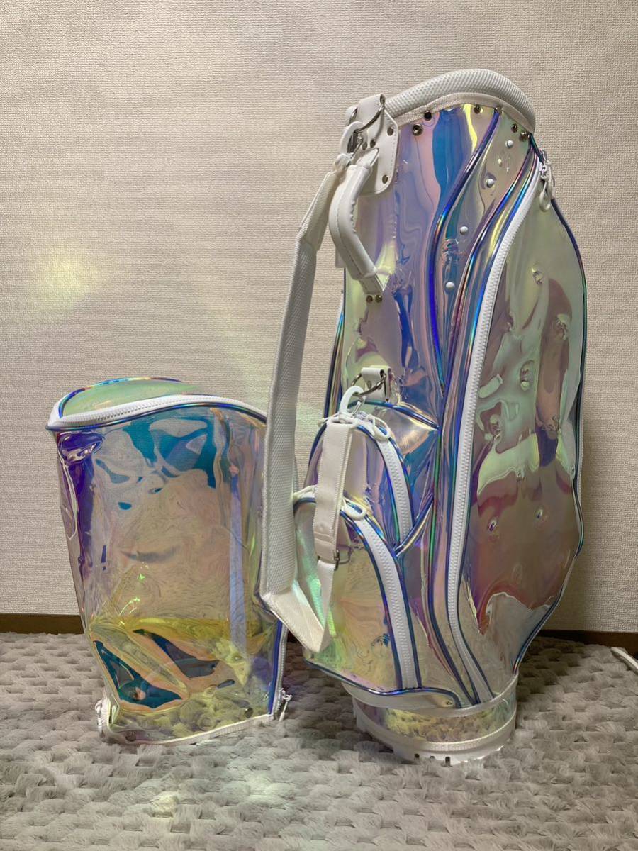 HONMA ホンマ 本間 キャディバッグ ゴルフバッグ ホワイト オーロラ シェル スケルトン クリア