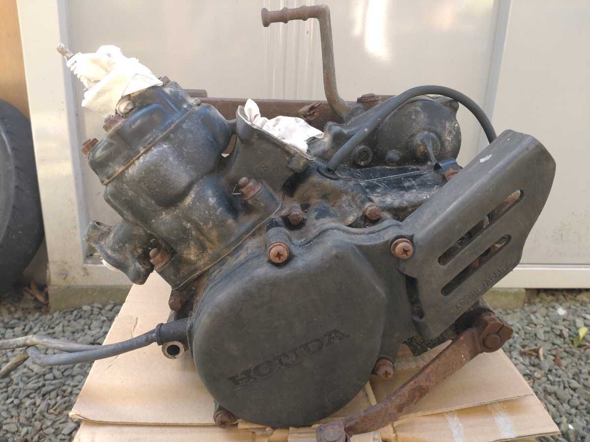 旧車!ホンダCR80 HE04Eエンジン キック降ります。ピストン綺麗 