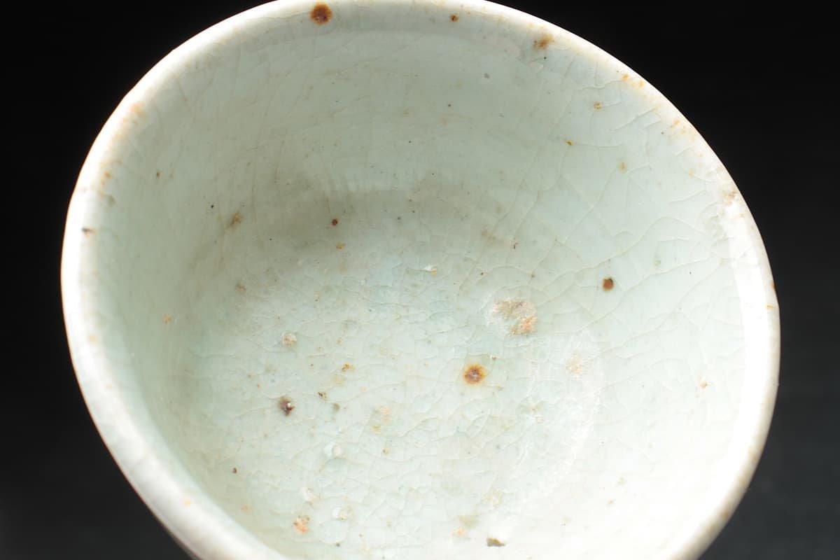 EH439 朝鮮古美術 李朝堅手盃 径7.8cm 重140g・李朝盃・李朝堅