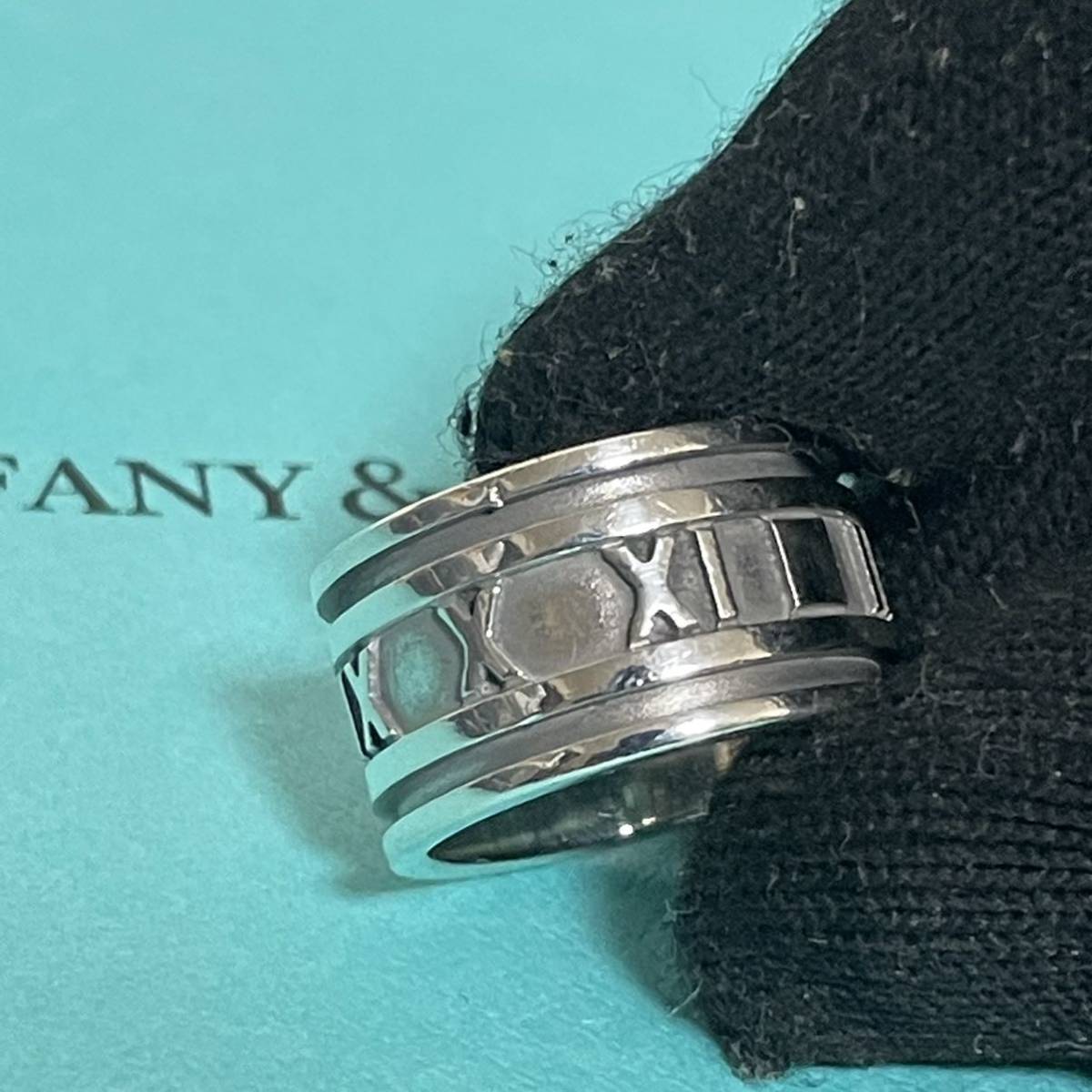 美品 Tiffany&Co. ティファニー アトラス ワイド リング 指輪10号