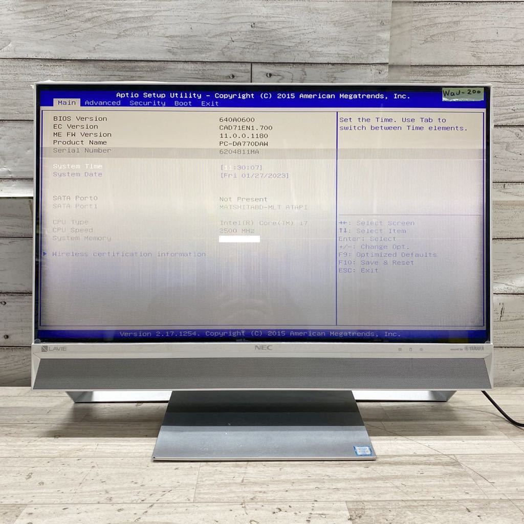 NEC デスクトップPC DA770DAW 一体型 デスクトップPC NEC LAVIE Desk
