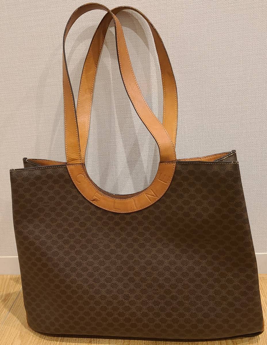 nn0909 251 中古 CELINE セリーヌ マカダム柄 トートバッグ ショルダー