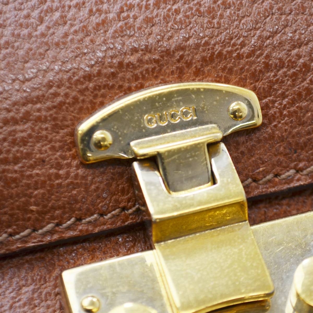 H 1円スタート GUCCI グッチ ヴィンテージ キャメル レザー 