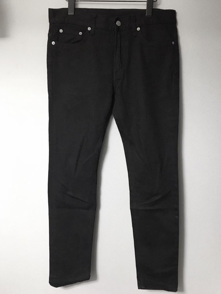 BLK DNM ウォッシュドブラック ストレッチスキニー メンズ 黒 デニム 32/32