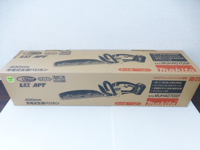 【29031】◆工具 makita/マキタ 充電式生垣バリカン 400mm 18.0V MUH407DSF バッテリー 充電器 未使用◆