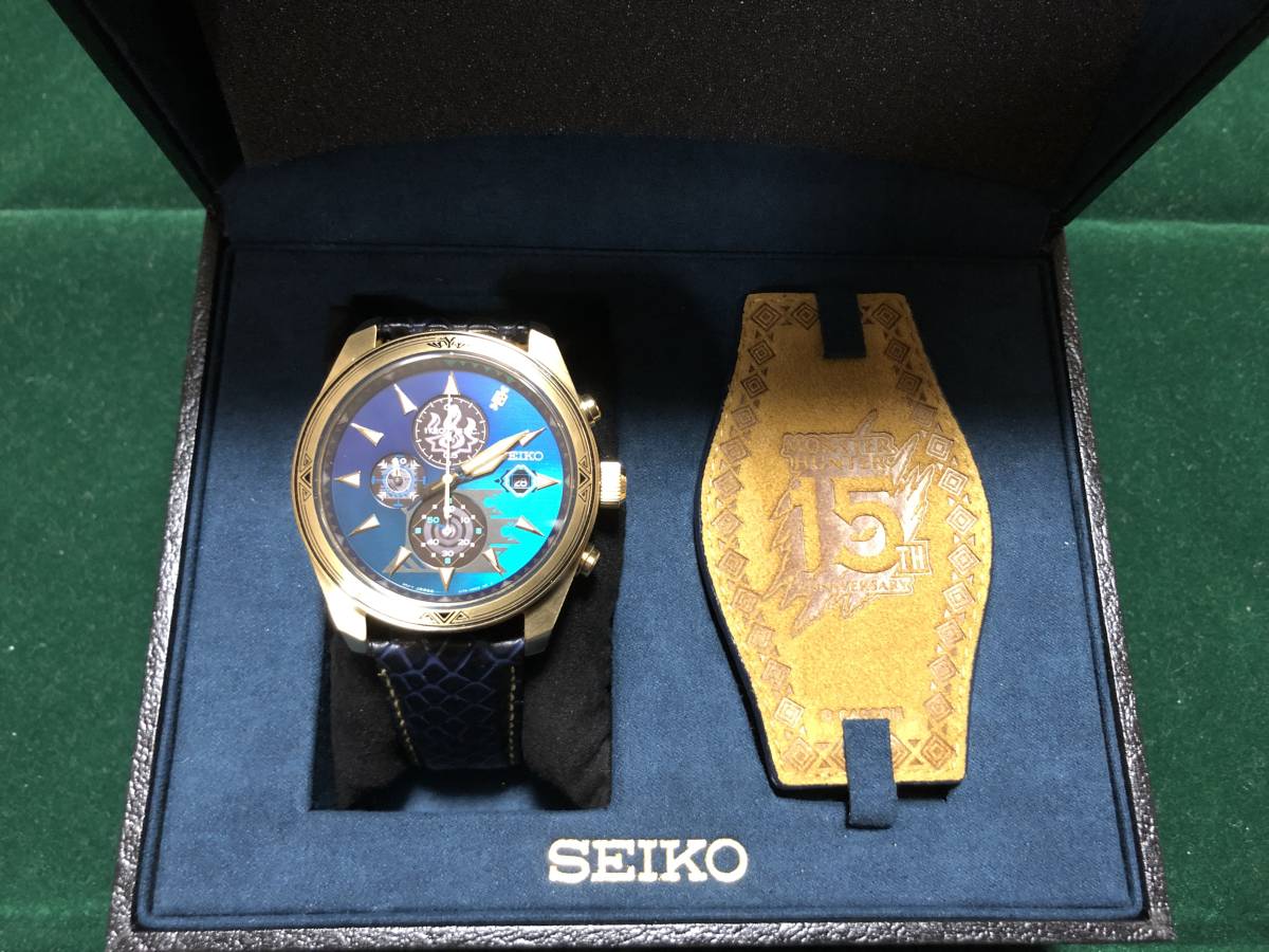 SEIKO × モンスターハンター 15周年 ジンオウガ 腕時計 ソーラー 時計 