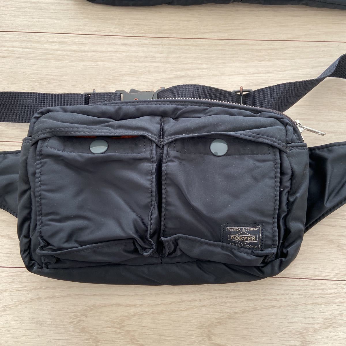 PORTER PORTER ウエストバッグ 黒 タンカー ウエストポーチ バッグ 黒