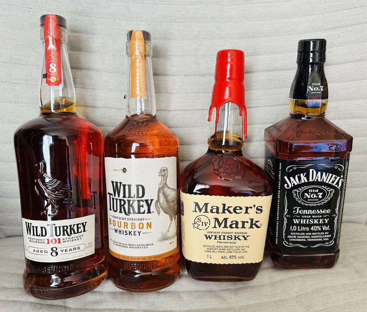 Maker's Mark & Wild Turkey 8年 バーボン4本セット 新品4本セット バーボン ウイスキー メーカーズマーク MAKER'S MARK