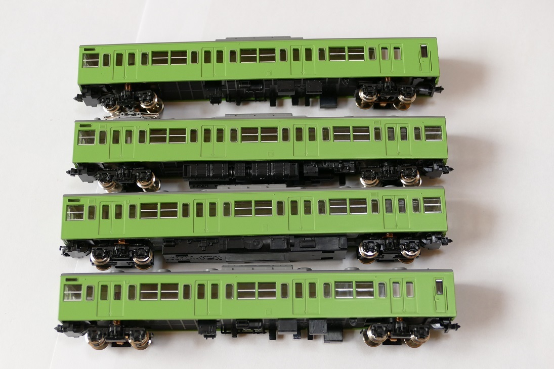 103系ウグイス色 TOMIX 4両セット TNカプラー改造済 状態良好品 3500
