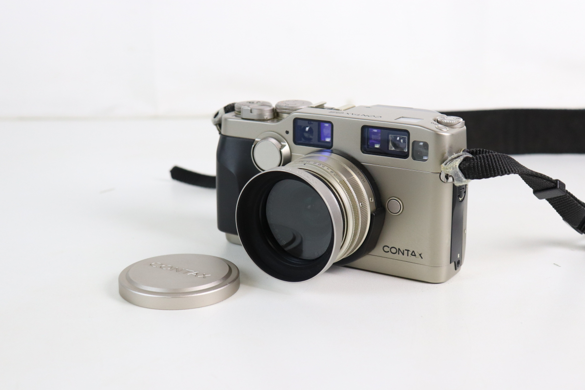 CONTAX G2 コンタックス フィルムカメラ Carl Zeiss Biogon 2.8/28 METAL HOODGG-1 marumi 46mm 0.5m 100JJNO34