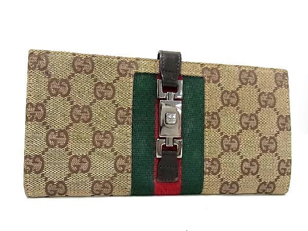 1円 □美品□ GUCCI グッチ 05479 ジャッキー GGキャンバス