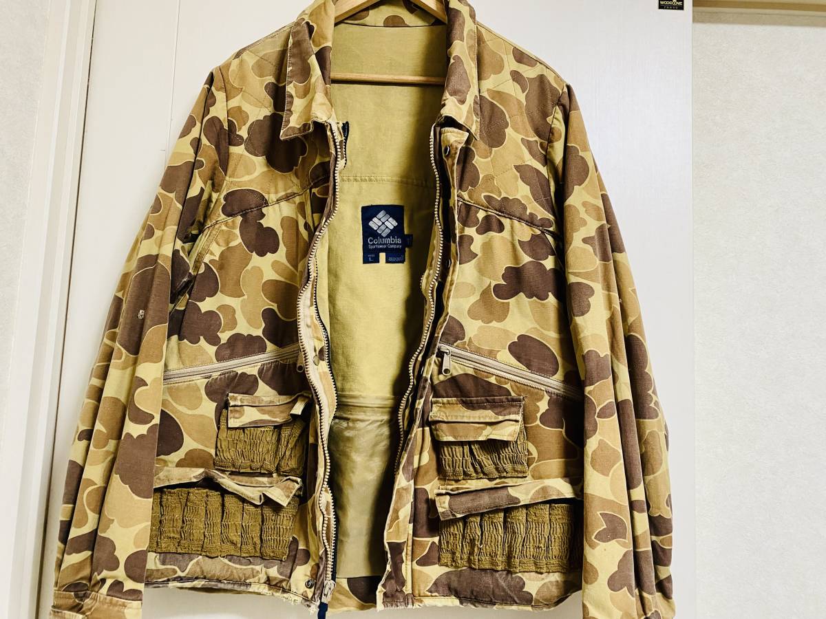 70'sビンテージ☆Columbia コロンビア ハンティングジャケット カモフラ size:Ｌ☆patagonia パタゴニア FILSON フィッシング mars