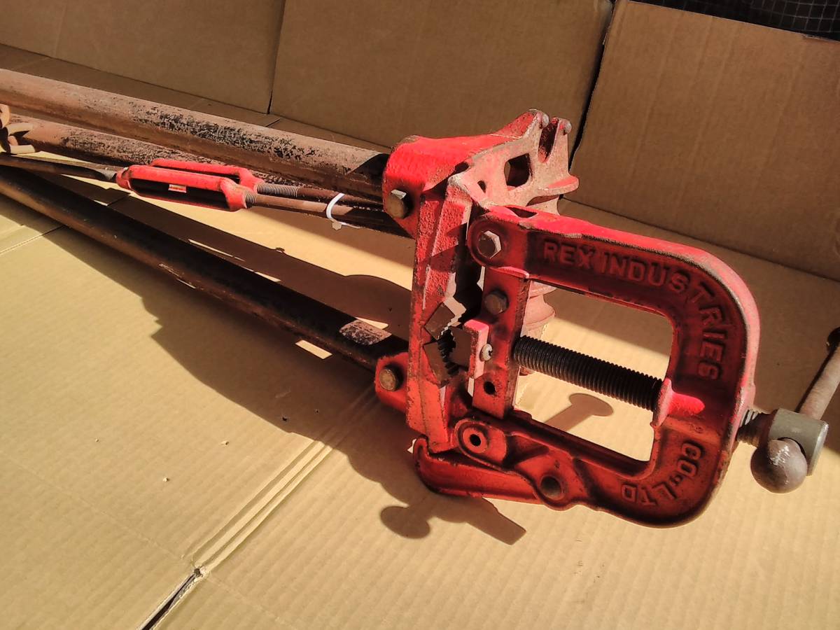 【REX】パイプベンダー　万力三脚付き　REX.NO1　中古品