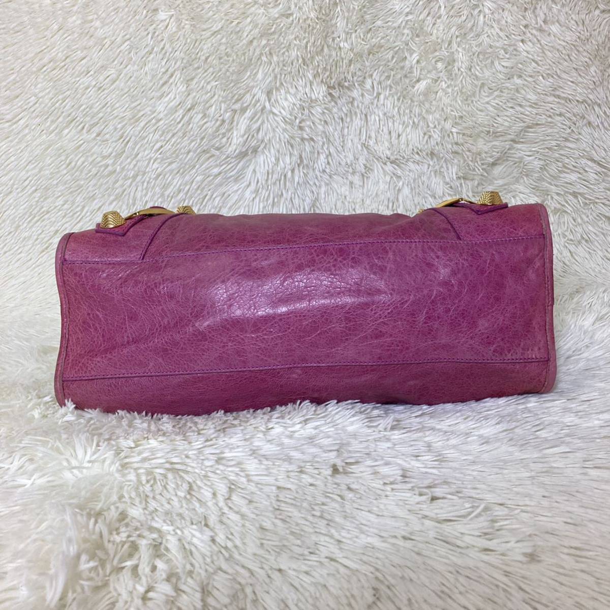 1円スタート　美品 BALENCIAGA バレンシアガ 2way ショルダーバッグ ハンドバッグ ジャイアントシティ ピンク レザー 人気商品