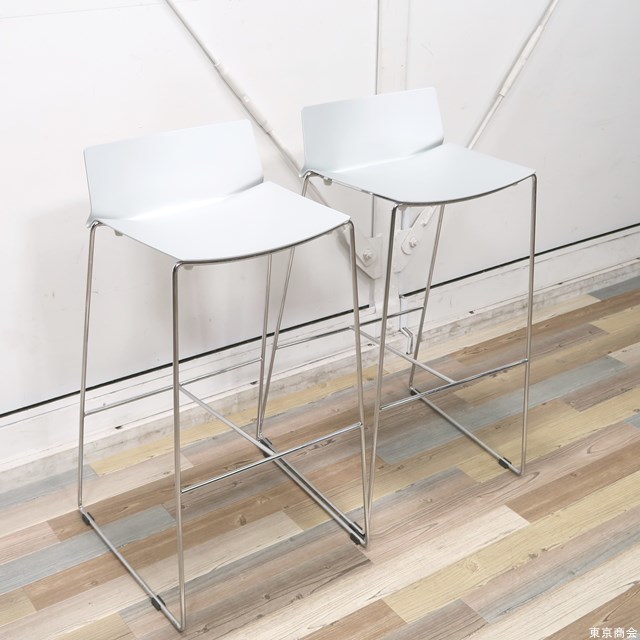 【中古・2脚セット】Casprini　Nuda & Cruda　カウンターチェア 　スタッキングチェア