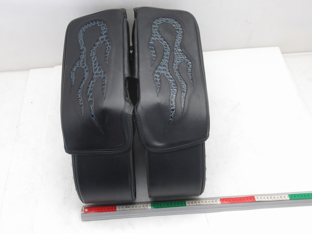 デグナー製バイク合皮サドルバッグ左右 クロス レザー サドルバッグ