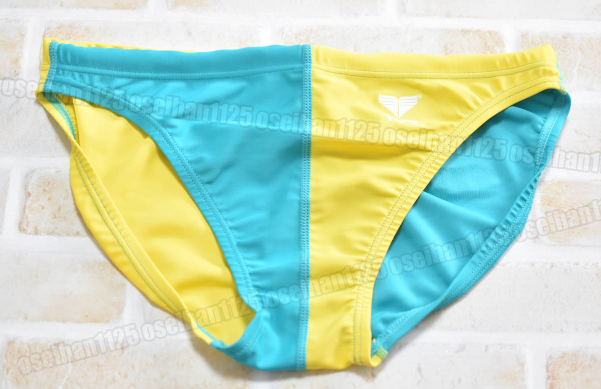 AQUX(アックス)ブルー×ホワイト Vパン・競パン L AQUX（アックス）競泳