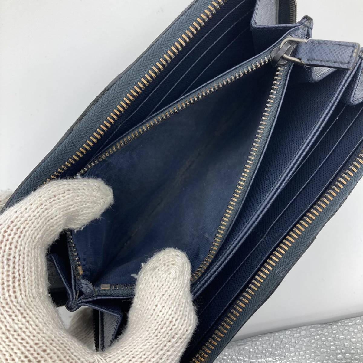 1円 【極美品×定価20万×超希少】 プラダ PRADA 長財布 ラウンド