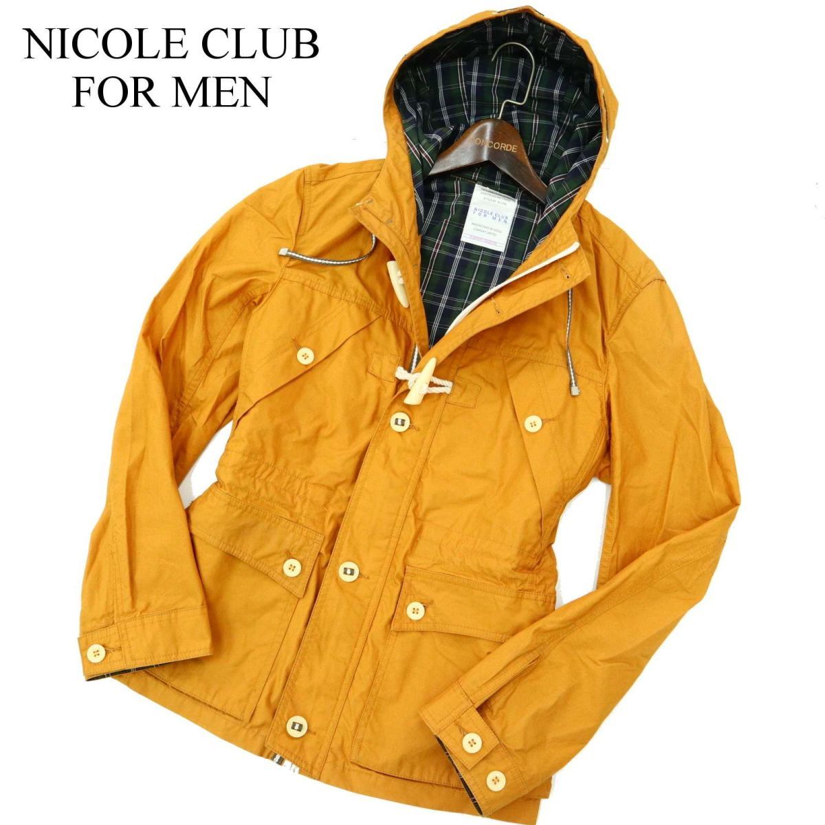 NICOLE CLUB FOR MEN ニコルクラブ フォーメン 通年 トグルボタン コットン マウンテンパーカー ジャケット Sz.46　メンズ　A3T00942_2#O
