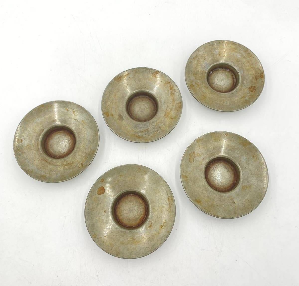 茶托 煎茶道具 中国古玩 錫製 茶器 茶道具 極上品 乾茂號造 唐 香時代
