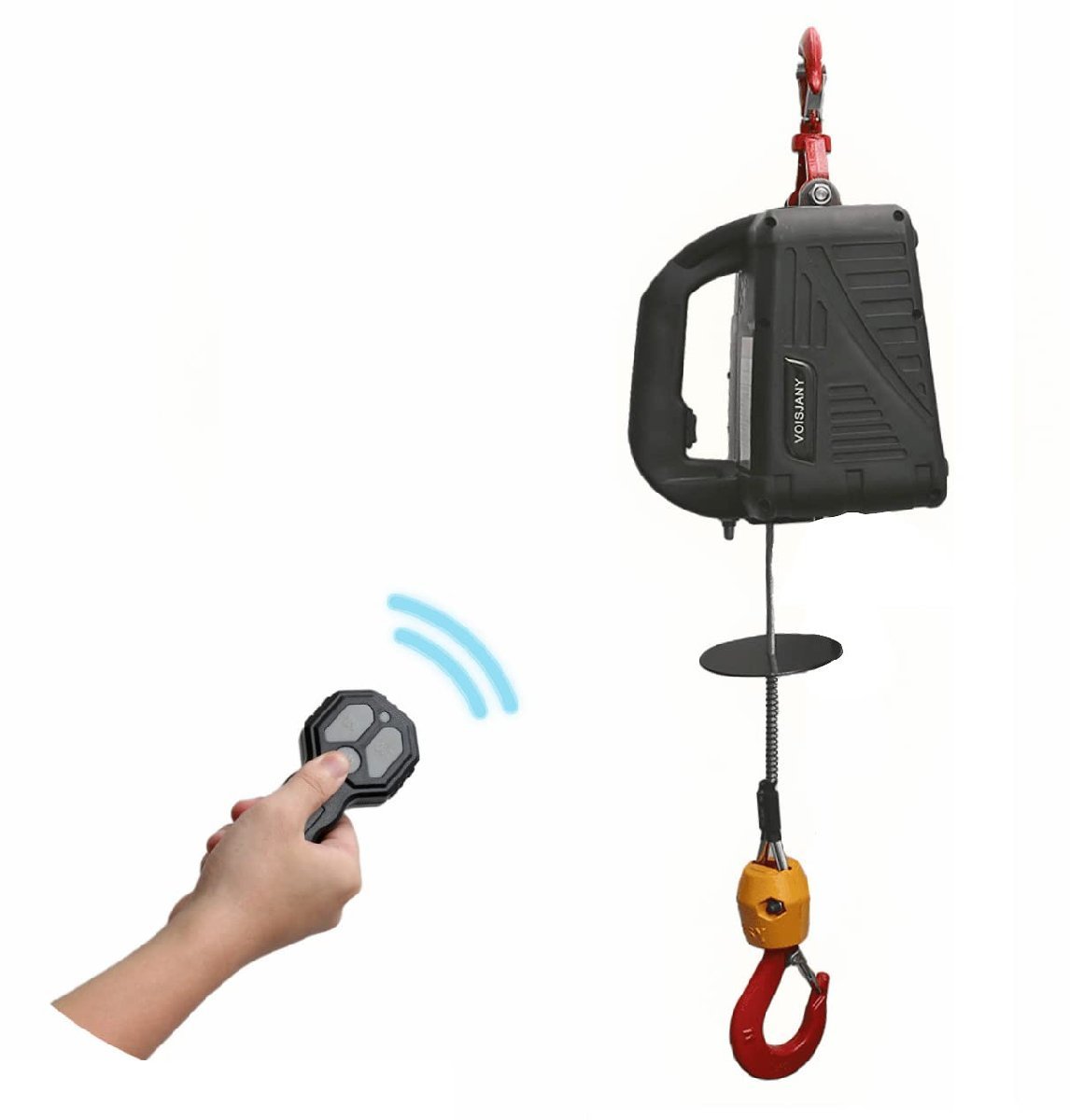 電動ウインチ 電動ホイスト 小型クレーン 携帯型で超強荷重は500kgに達する 110V巻き上げ機 家庭用 エアコンの設置/けん引/装飾工事/荷役