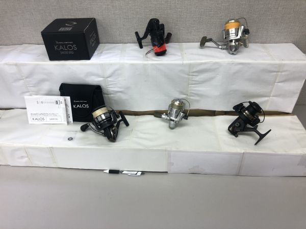 A11-012-0208-123 【ジャンク】リール　５個　まとめ REAL METHOD KALOS S4000HG 　 REGAL-X2500Cダイワ　NAViGT2000シマノ　 1スタ