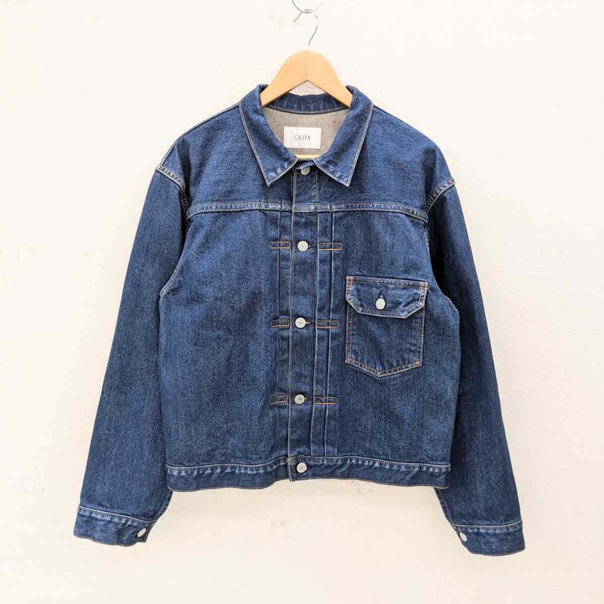 CIOTA シオタ 本藍スビンコットン 13.5oz デニムジャケット Gジャン トラックジャケット ダークブルーダメージ 1st