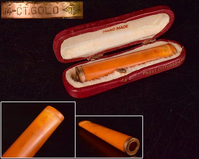 お買い得，高品質 T7 泉美 14-CT. GOLD 14K パイプマウスピース 煙草 喫煙具 ケース付(パイプ)｜売買されたオークション情報、yahooの商品情報をアーカイブ公開 - オークファン パイプ