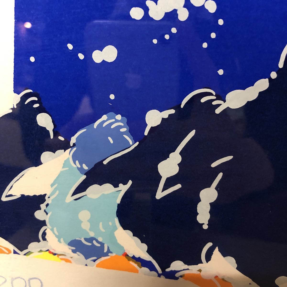 おかもとみわこ シルクスクリーン 絵画 版画 7/200 オーロラの願い