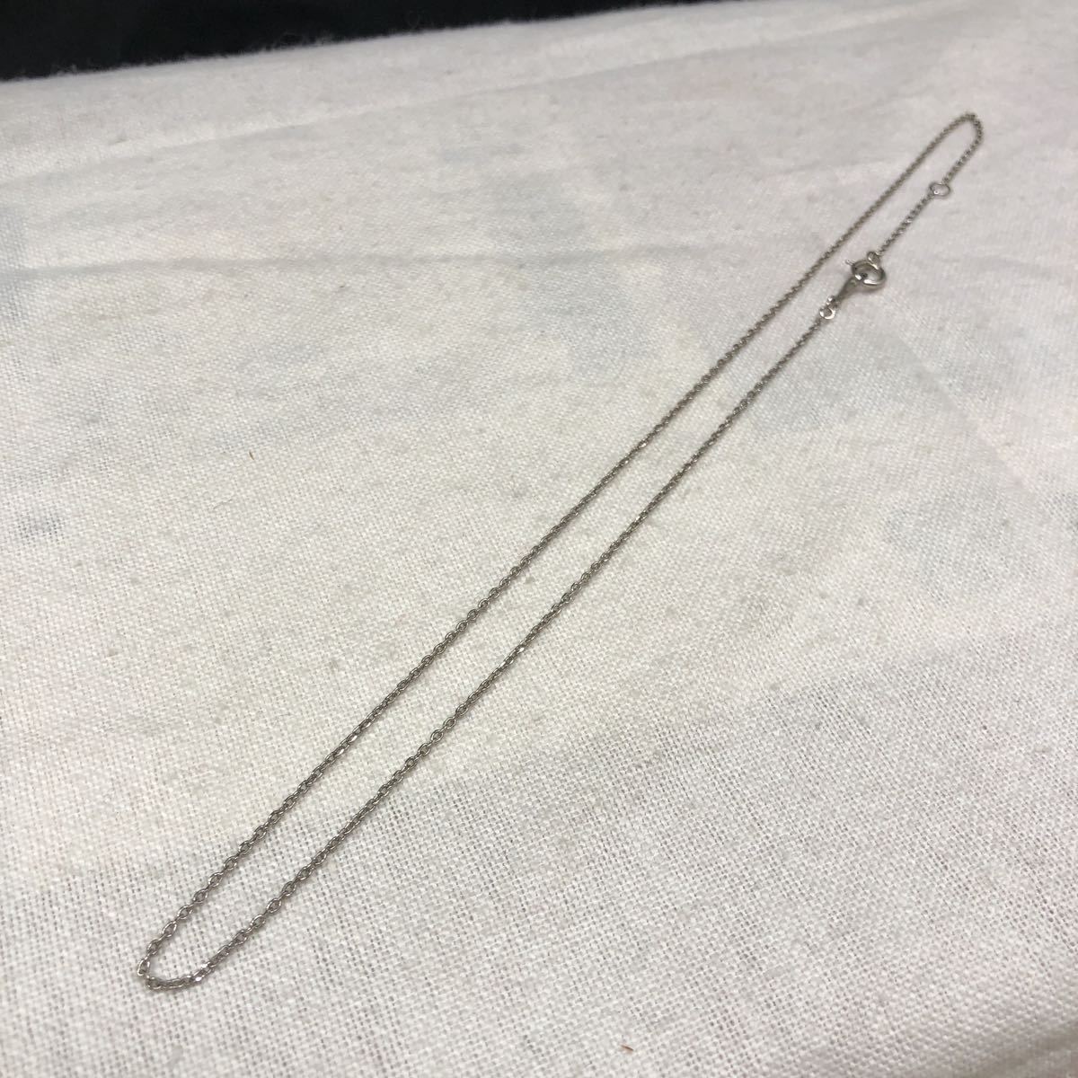ネックレス チェーン シンプルネックレス プラチナネックレス Pt 850 Pm 刻印 アクセサリー 華奢 40cm 2.7g