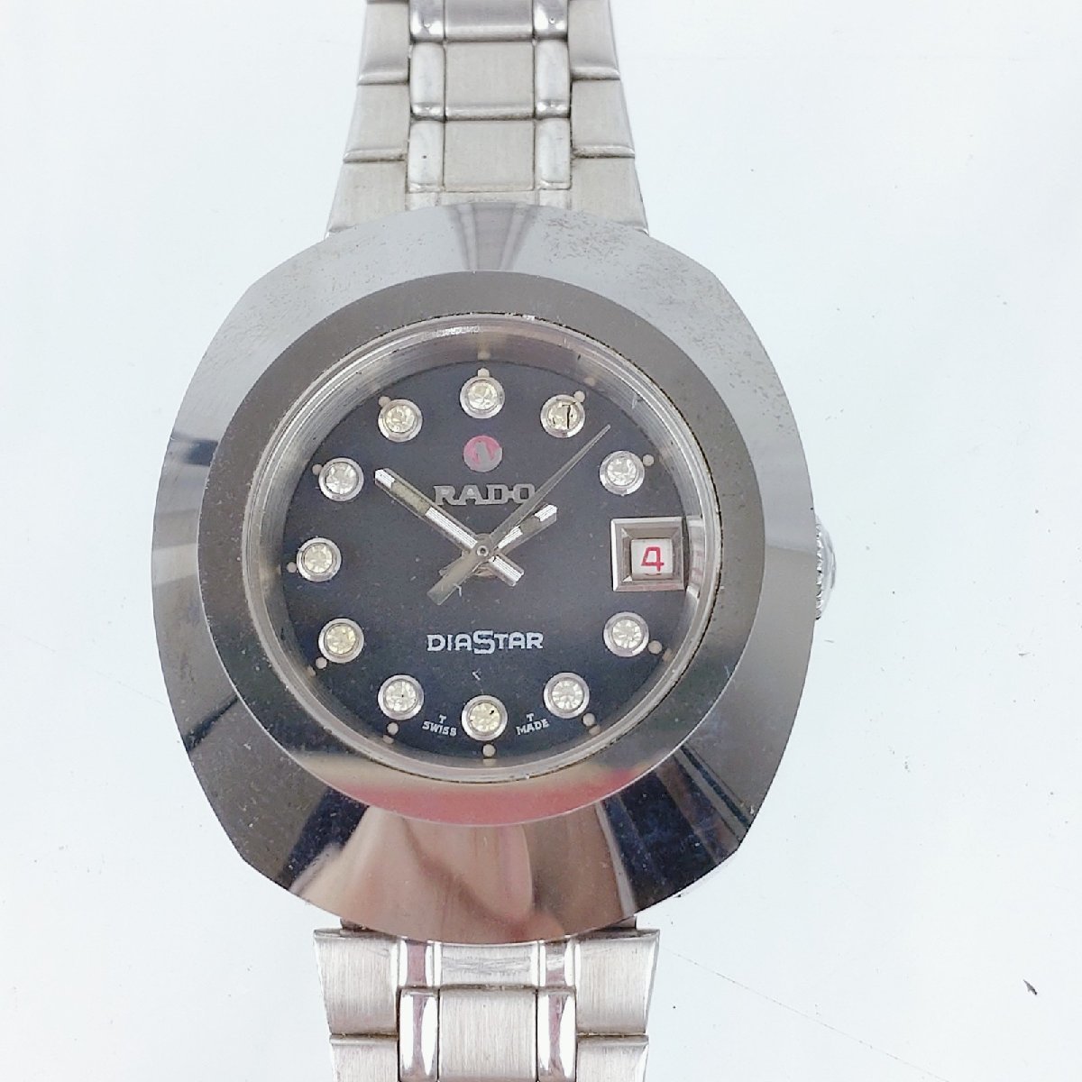 RADO ラドー ダイヤスター 稼働 自動巻き メンズ腕時計 ブラック文字盤 