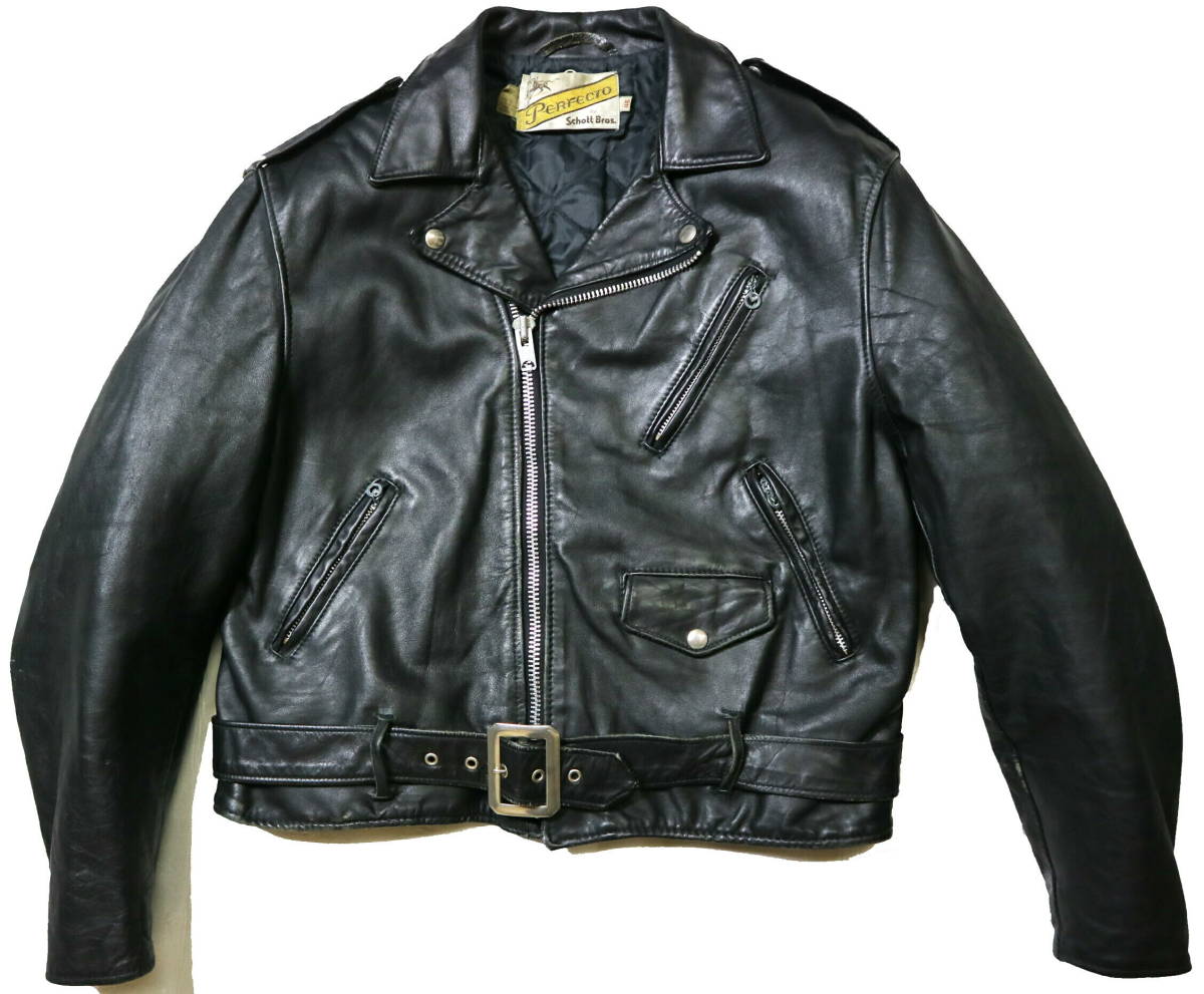 中古・古着通販Schott 中古◇Schott ショット レザーライダース 