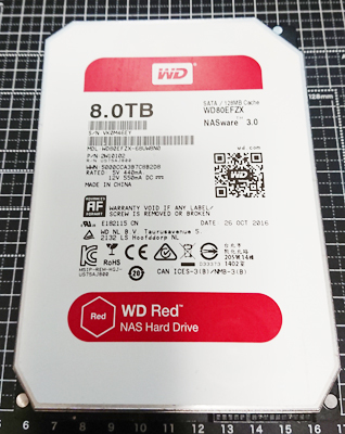 □WestDigital WD Red WD80EFZX HDD 8TB（チェック済み・正常作動
