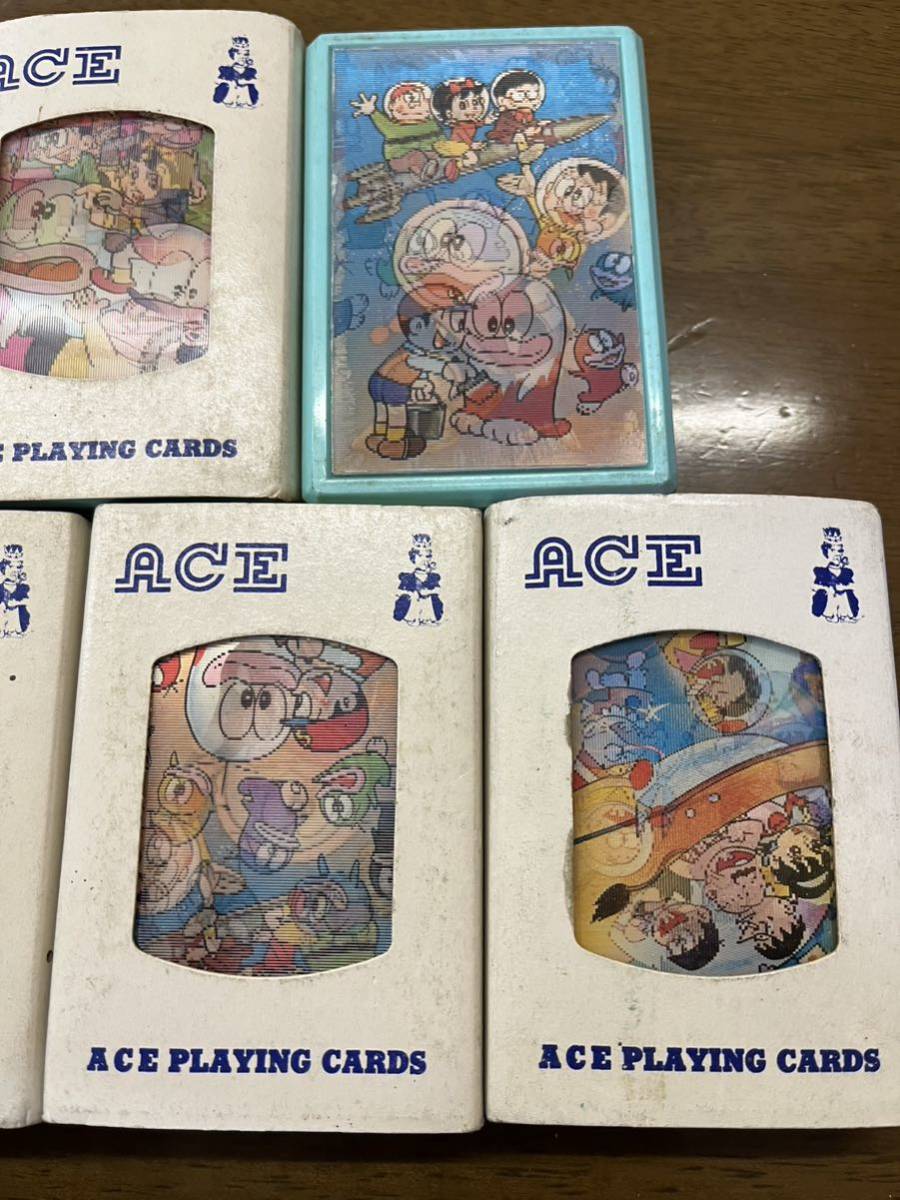 1-258 おそ松くん トランプ 当時物 未開封品 トランプ類税証紙付き 5個 