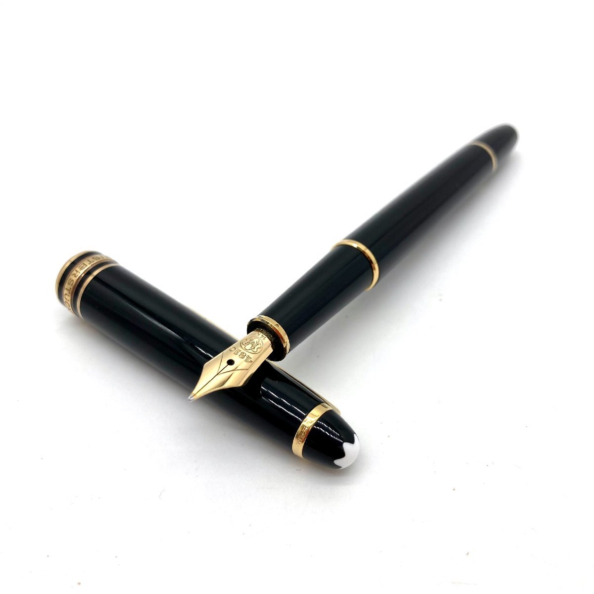 1円 美品 MONTBLANC モンブラン 万年筆 マイスターシュテュック 4810 ペン先14K 585刻印 ブラック