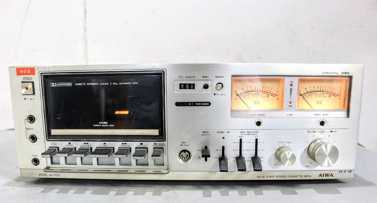 D-1 ジャンク品 アイワ AIWA オートリバースカセットデッキ AIWA