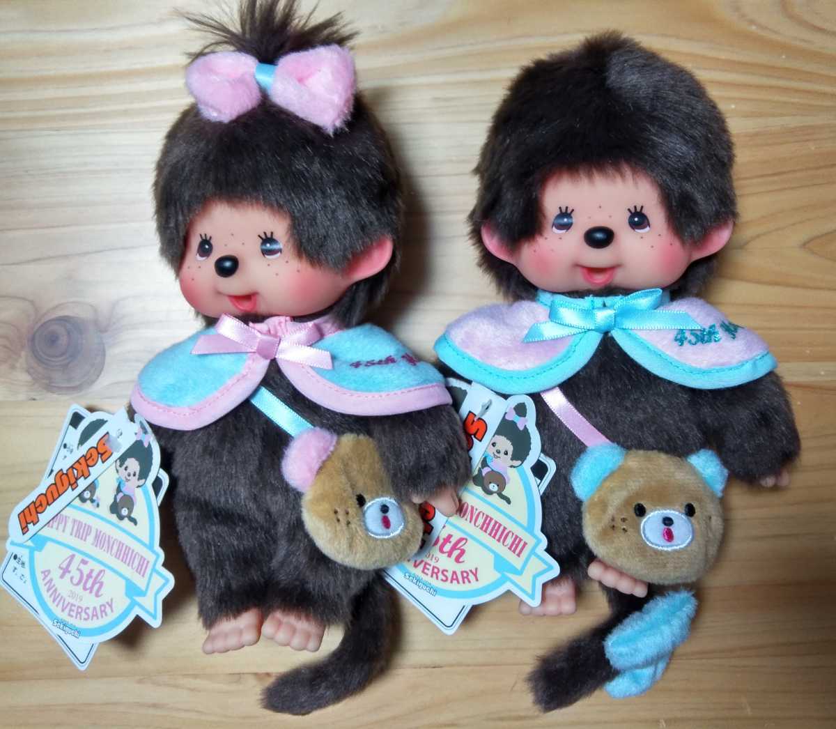 モンチッチ 45th HAPPY TRIP モンチッチ Sサイズ 男の子＆女の子 タグ