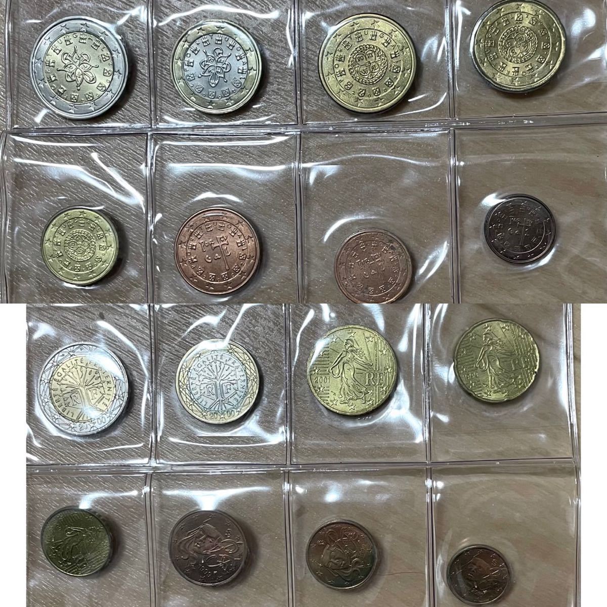 美品※】2EURO 1EURO 50CENT 20CENT 10CENT 5CENT 2CENT 1CENT/ユーロ通貨 コイン ユーロ ユーロ