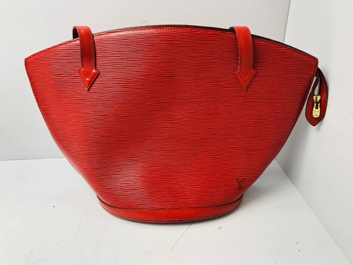 ★LOUIS VUITTON ルイヴィトン★本物鑑定済 エピ サンジャック ハンドバッグ 赤色【中古/現状品】