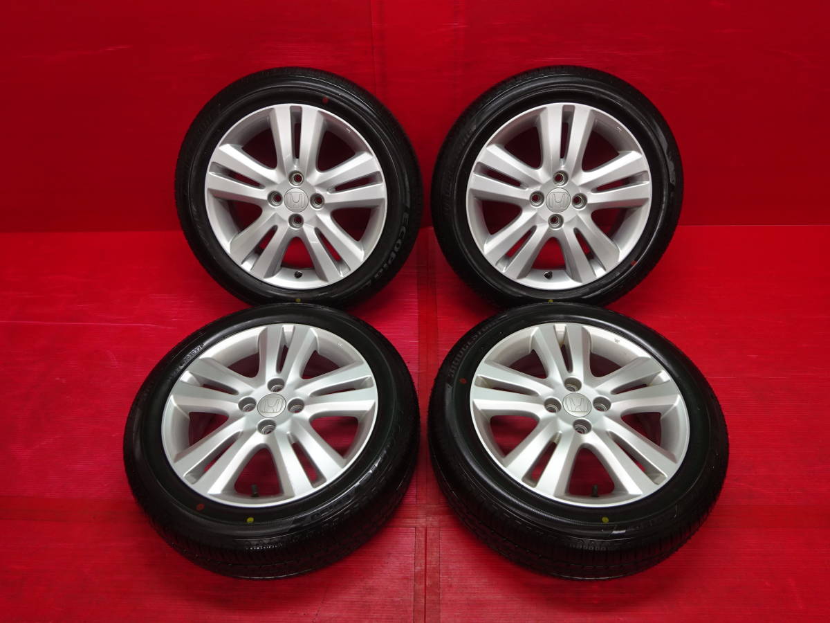 ★イボ付き★ ホンダ フィット RS純正16インチホイール 4本 6J +53 4H 100 BS ECOPIA EP150 185/55R16 シャトル グレイス HONDA FIT