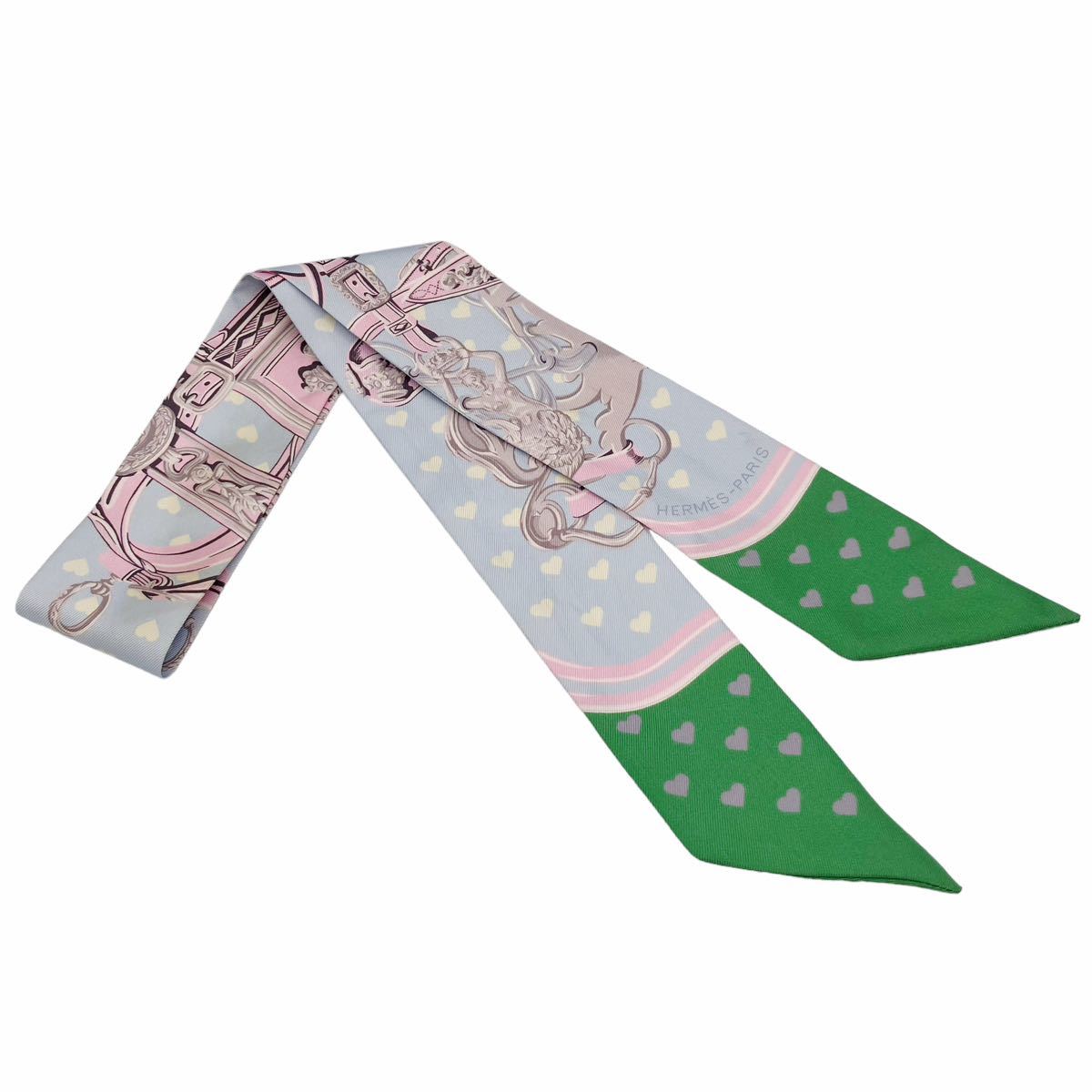 良品】エルメス HERMES ツイリー ブリッド ドゥ ガラ ラブ ハート