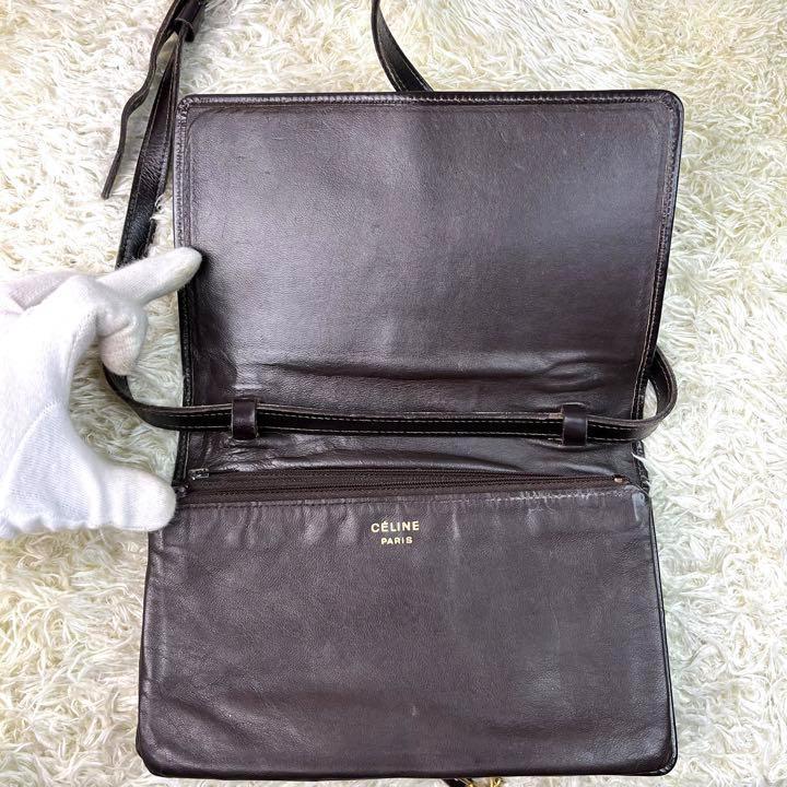 1円【希少・美品】 CELINE セリーヌ ショルダーバッグ 馬車金具 ホース