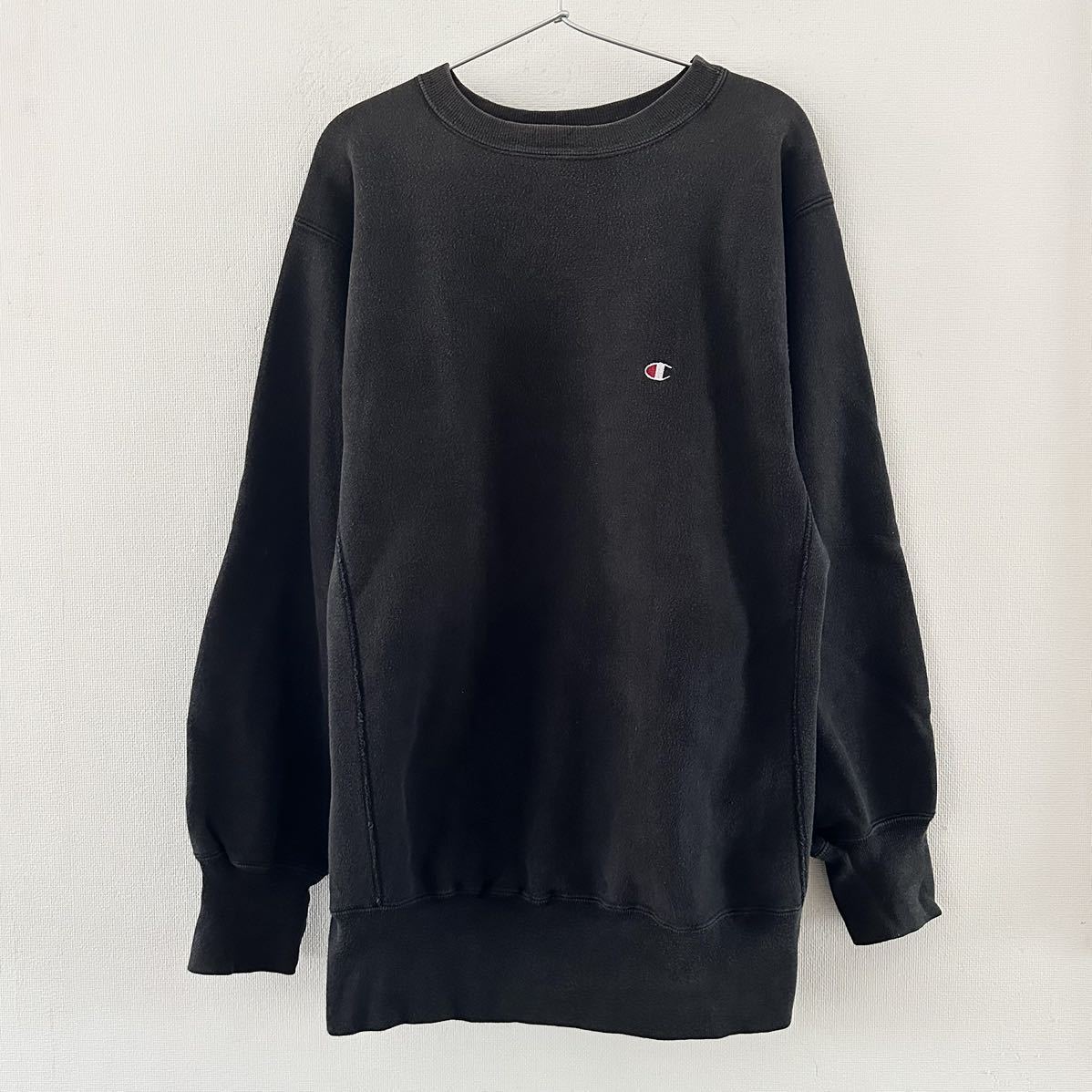 90's チャンピオン リバースウィーブ 黒 XL ビンテージ Champion USA製
