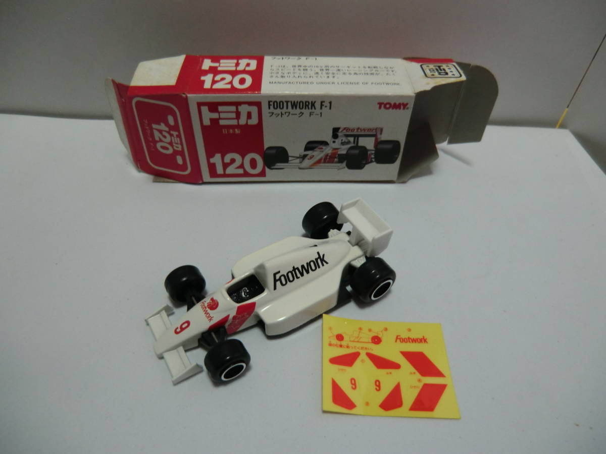 tomica絶版品 MADE IN JAPAN製・現状品】旧No.120 FOOTWORK F-1，白色