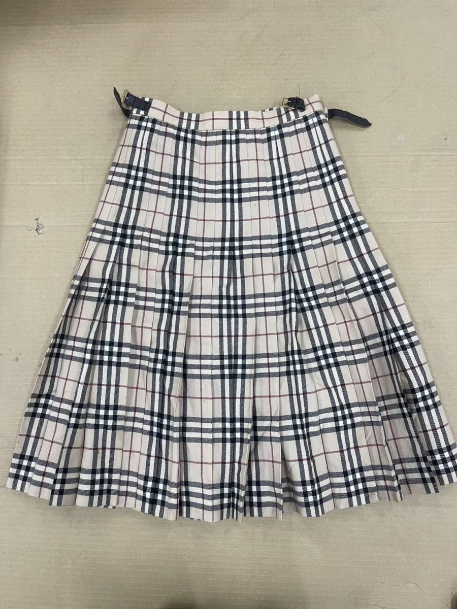 バーバリー巻きスカート ノバチェック レース 可愛い ベージュ系